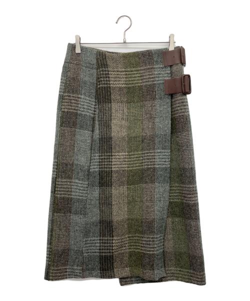 BEAMS BOY（ビームスボーイ）BEAMS BOY (ビームスボーイ) Harris Tweed (ハリスツイード) スカート グリーン サイズ:-の古着・服飾アイテム