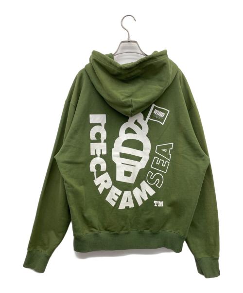 WIND AND SEA（ウィンダンシー）WIND AND SEA (ウィンダンシー) ICE CREAM (アイスクリーム) パーカー グリーン サイズ:Mの古着・服飾アイテム