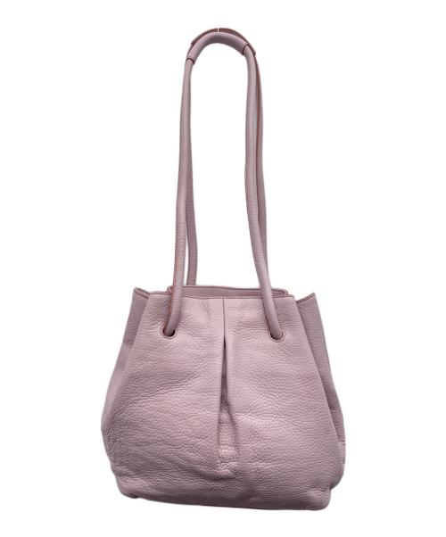 JIL SANDER（ジルサンダー）JIL SANDER (ジルサンダー) 巾着レザートートバッグ ピンクの古着・服飾アイテム