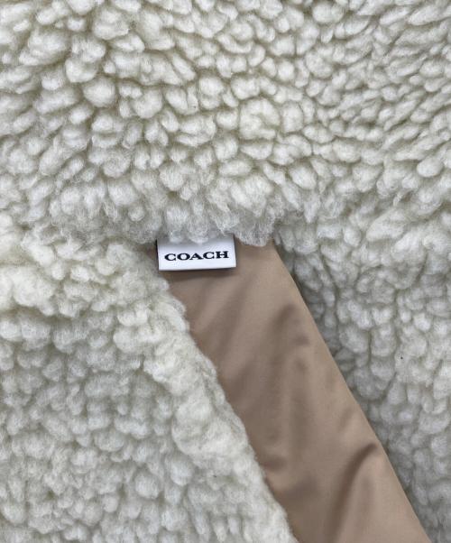 COACH（コーチ）COACH (コーチ) プルオーバーフリース ホワイト×ベージュ サイズ:XSの古着・服飾アイテム