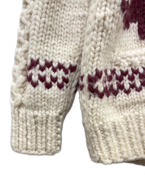 KANATA（カナタ）KANATA (カナタ) ニットカーディガン ホワイト×ネイビー サイズ:不明の古着・服飾アイテム