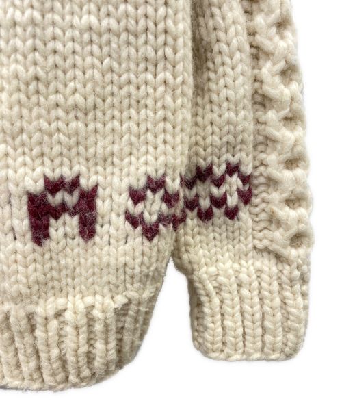 KANATA（カナタ）KANATA (カナタ) ニットカーディガン ホワイト×ネイビー サイズ:不明の古着・服飾アイテム