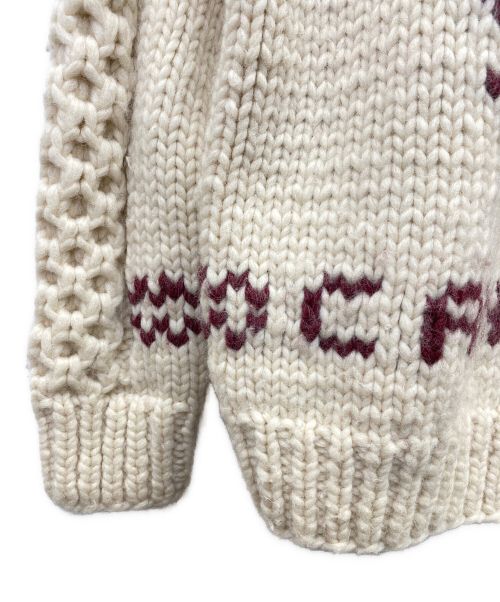 KANATA（カナタ）KANATA (カナタ) ニットカーディガン ホワイト×ネイビー サイズ:不明の古着・服飾アイテム