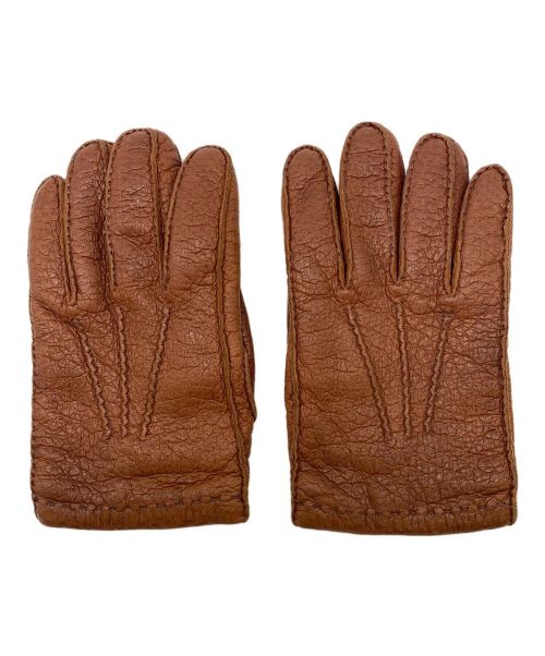 CARIDEI（カリデイ）CARIDEI (カリデイ) レザーグローブ ブラウン サイズ:7の古着・服飾アイテム