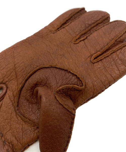 CARIDEI（カリデイ）CARIDEI (カリデイ) レザーグローブ ブラウン サイズ:7の古着・服飾アイテム