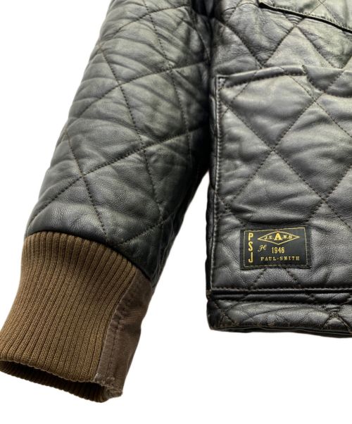 Paul Smith JEANS（ポールスミス ジーンズ）Paul Smith JEANS (ポールスミス ジーンズ) キルティングレザージャケット ブラック サイズ:Lの古着・服飾アイテム