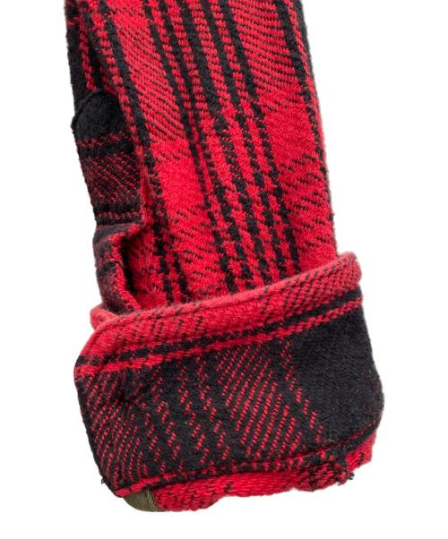 AVIREX（アヴィレックス）AVIREX (アヴィレックス) フランネルシャツ レッド×ブラック サイズ:Mの古着・服飾アイテム