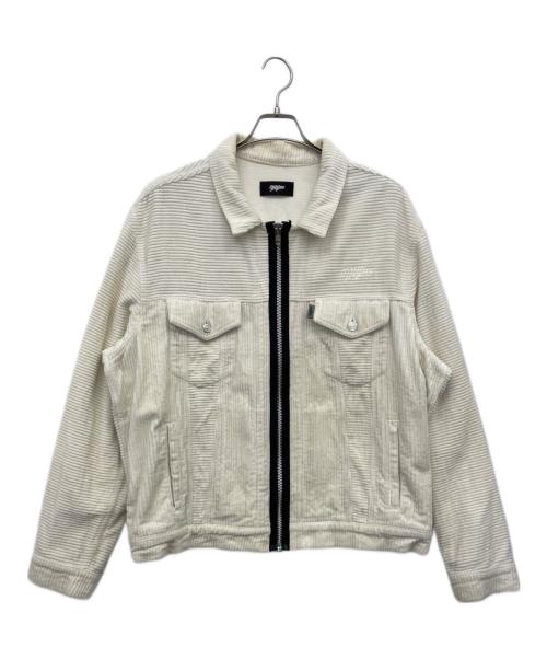 myne（マイン）myne (マイン) コーデュロイブルゾン ホワイト サイズ:Lの古着・服飾アイテム