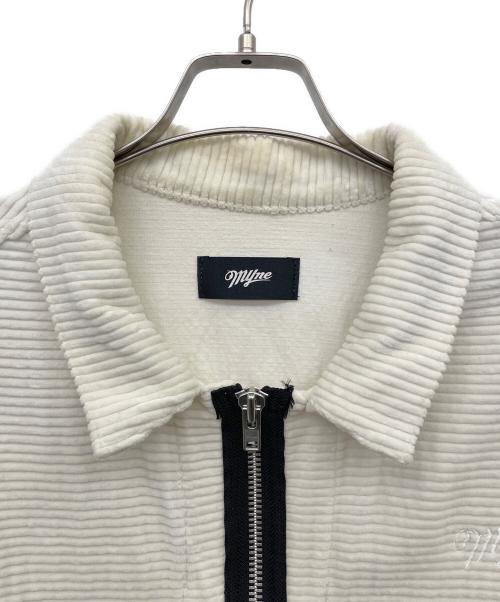 myne（マイン）myne (マイン) コーデュロイブルゾン ホワイト サイズ:Lの古着・服飾アイテム
