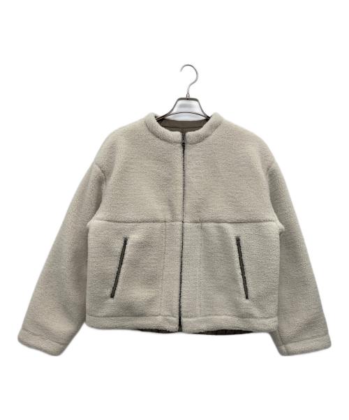 KIYOKO TAKASE（キヨコ タカセ）KIYOKO TAKASE (キヨコ タカセ) リバーシブルフェイクボア ブルゾン ベージュ サイズ:15の古着・服飾アイテム