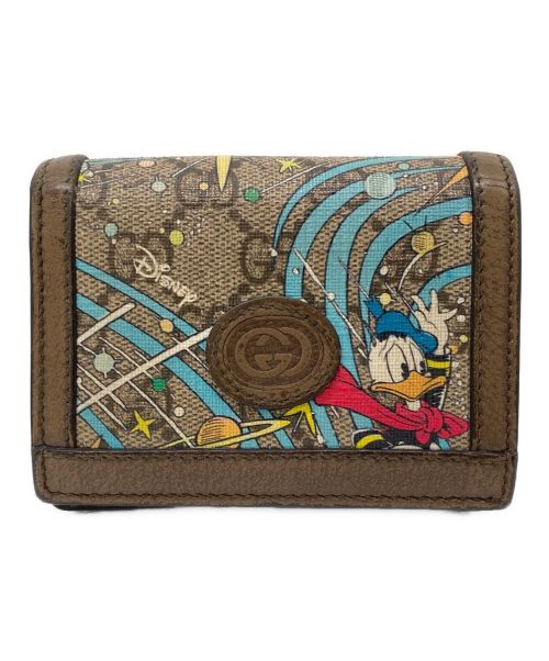 GUCCI（グッチ）GUCCI (グッチ) DISNEY (ディズニー) 2つ折り財布 ブラウンの古着・服飾アイテム