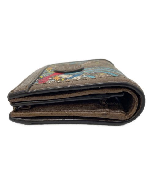 GUCCI（グッチ）GUCCI (グッチ) DISNEY (ディズニー) 2つ折り財布 ブラウンの古着・服飾アイテム