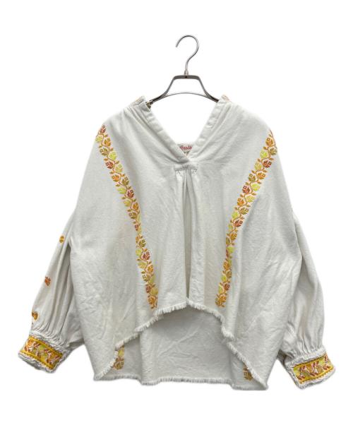 freada（フリーダ）freada (フリーダ) 刺繍シャツ ホワイト サイズ:Fの古着・服飾アイテム