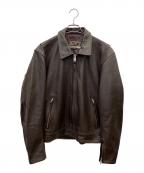 MET'Zメッツ）の古着「レザージャケット」｜ブラウン