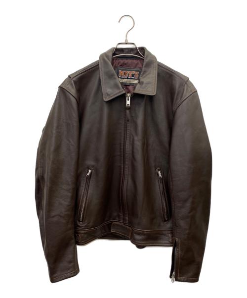 MET'Z（メッツ）MET'Z (メッツ) レザージャケット ブラウン サイズ:LLの古着・服飾アイテム