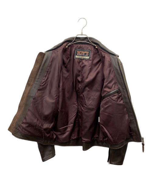 MET'Z（メッツ）MET'Z (メッツ) レザージャケット ブラウン サイズ:LLの古着・服飾アイテム