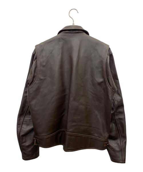MET'Z（メッツ）MET'Z (メッツ) レザージャケット ブラウン サイズ:LLの古着・服飾アイテム