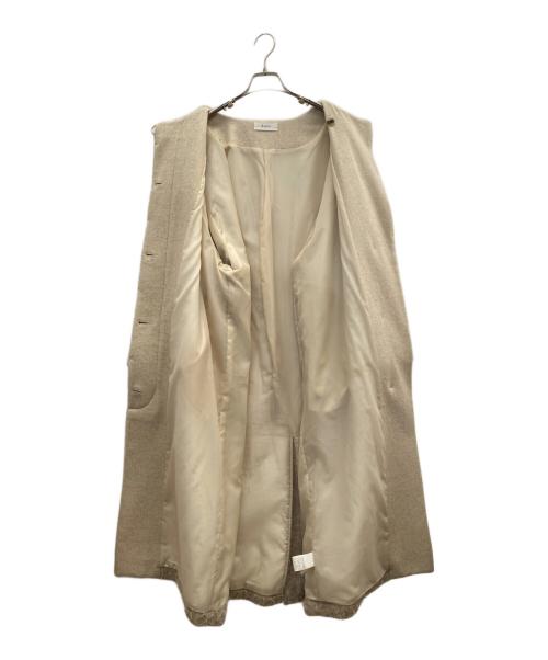 Eaphi（エフィ）Eaphi (エフィ) no collar shaggy long coat(ノーカラーシャギーロングコート) ベージュ サイズ:Ｆの古着・服飾アイテム