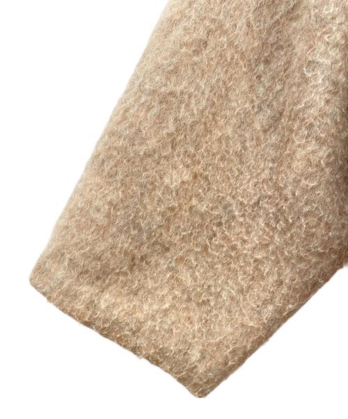 Eaphi（エフィ）Eaphi (エフィ) no collar shaggy long coat(ノーカラーシャギーロングコート) ベージュ サイズ:Ｆの古着・服飾アイテム