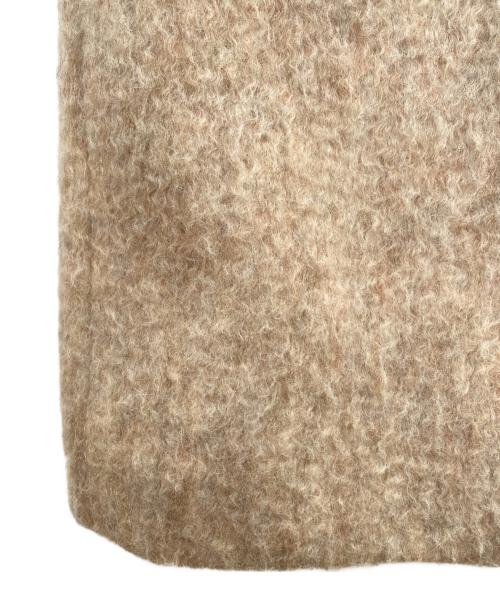 Eaphi（エフィ）Eaphi (エフィ) no collar shaggy long coat(ノーカラーシャギーロングコート) ベージュ サイズ:Ｆの古着・服飾アイテム