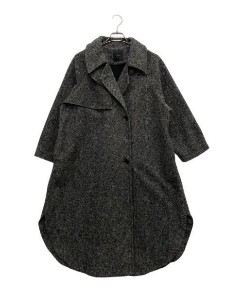 Spick and Span（スピック＆スパン）Spick and Span (スピックアンドスパン) Wスライバーヘリンボーンボリュームコート グレー サイズ:38の古着・服飾アイテム