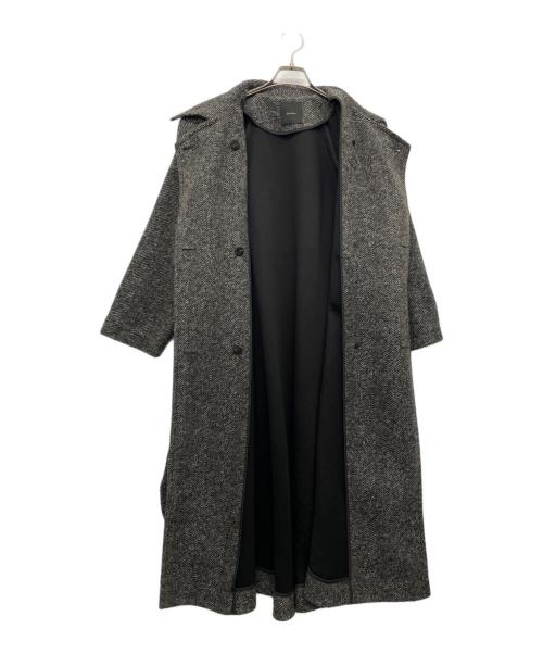 Spick and Span（スピック＆スパン）Spick and Span (スピックアンドスパン) Wスライバーヘリンボーンボリュームコート グレー サイズ:38の古着・服飾アイテム