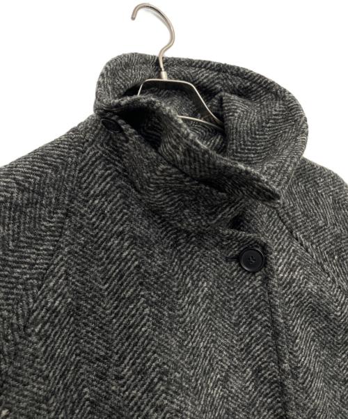 Spick and Span（スピック＆スパン）Spick and Span (スピックアンドスパン) Wスライバーヘリンボーンボリュームコート グレー サイズ:38の古着・服飾アイテム