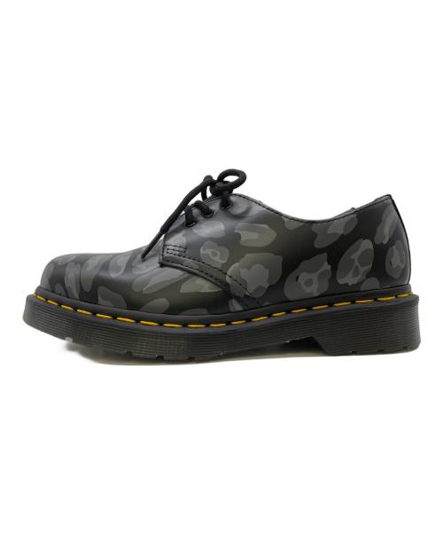 Dr.Martens（ドクターマーチン）Dr.Martens (ドクターマーチン) Distorted Leopard Black Smooth 3 EYE SHOE ブラック サイズ:23㎝の古着・服飾アイテム