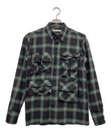 JOHN LAWRENCE SULLIVAN（ジョン ローレンス サリバン）の古着「長袖ウールシャツ」｜ブラック×グレー