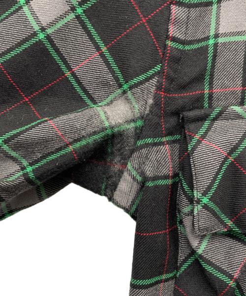 JOHN LAWRENCE SULLIVAN（ジョン ローレンス サリバン）JOHN LAWRENCE SULLIVAN (ジョン ローレンス サリバン) 長袖ウールシャツ ブラック×グレー サイズ:36の古着・服飾アイテム