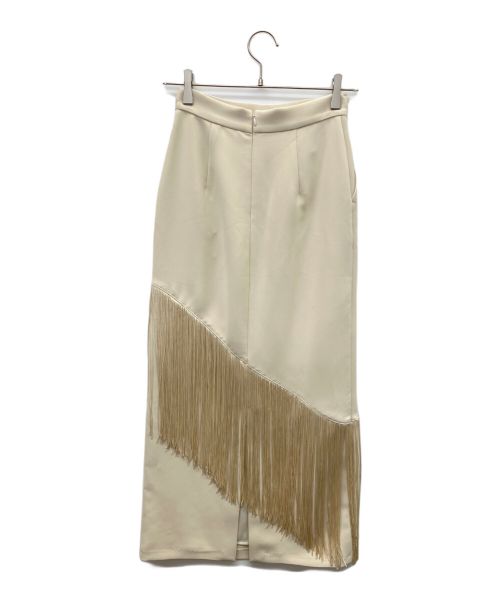 anuans（アニュアンス）anuans (アニュアンス) フリンジタイトスカート アイボリー サイズ:Sの古着・服飾アイテム