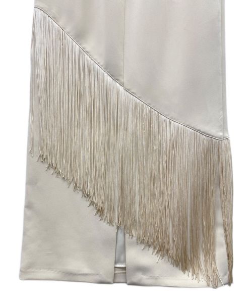 anuans（アニュアンス）anuans (アニュアンス) フリンジタイトスカート アイボリー サイズ:Sの古着・服飾アイテム