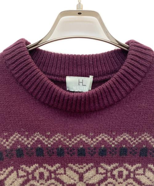 HERILL（ヘリル）HERILL (ヘリル) black sheep rag  swether パープルの古着・服飾アイテム