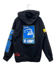 X-LARGE（エクストララージ）の古着「プルオーバーパーカー」｜ブラック