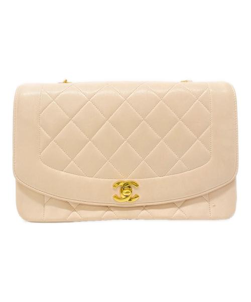 CHANEL（シャネル）CHANEL (シャネル) ダイアナチェーンショルダーバッグ ベージュの古着・服飾アイテム
