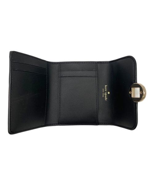 Kate Spade（ケイトスペード）Kate Spade (ケイトスペード) 3つ折り財布 ブラックの古着・服飾アイテム