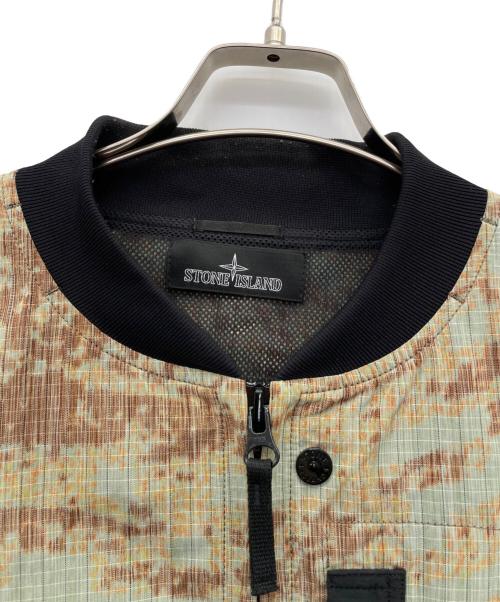 STONE ISLAND（ストーンアイランド）STONE ISLAND (ストーンアイランド) DPM MARL ZIP BOMBER JACKET（ボンバージャケット） 黄緑 サイズ:Lの古着・服飾アイテム