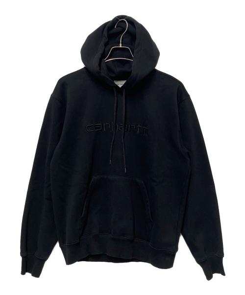 Carhartt WIP（カーハート ワークインプログレス）Carhartt WIP (カーハート ワークインプログレス) HOODED CARHARTT SWEATSHIRT ブラック サイズ:Mの古着・服飾アイテム