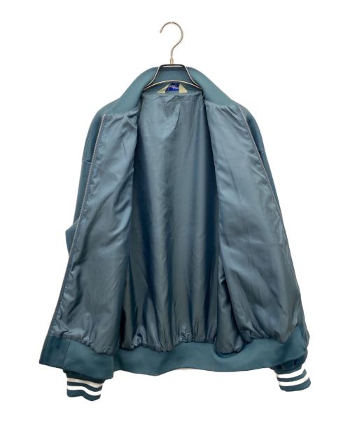 BACKERS（バッカーズ）BACKERS (バッカーズ) スタジャン スカイブルー×ホワイト サイズ:Lの古着・服飾アイテム