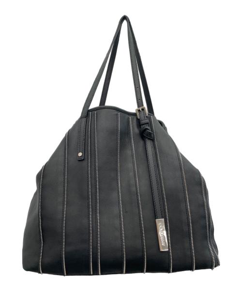 JIMMY CHOO（ジミーチュウ）JIMMY CHOO (ジミーチュウ) レザートートバッグ ブラックの古着・服飾アイテム