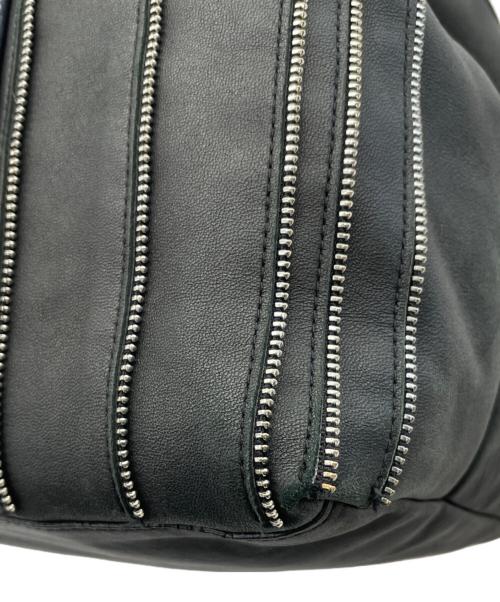 JIMMY CHOO（ジミーチュウ）JIMMY CHOO (ジミーチュウ) レザートートバッグ ブラックの古着・服飾アイテム