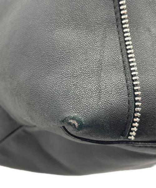 JIMMY CHOO（ジミーチュウ）JIMMY CHOO (ジミーチュウ) レザートートバッグ ブラックの古着・服飾アイテム