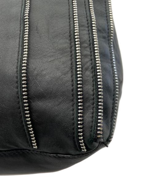 JIMMY CHOO（ジミーチュウ）JIMMY CHOO (ジミーチュウ) レザートートバッグ ブラックの古着・服飾アイテム