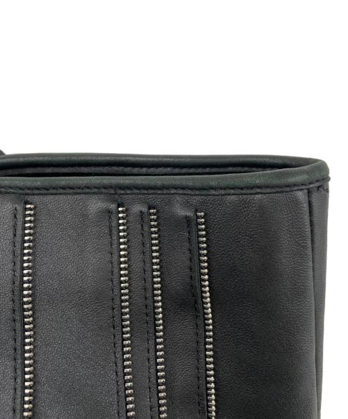 JIMMY CHOO（ジミーチュウ）JIMMY CHOO (ジミーチュウ) レザートートバッグ ブラックの古着・服飾アイテム