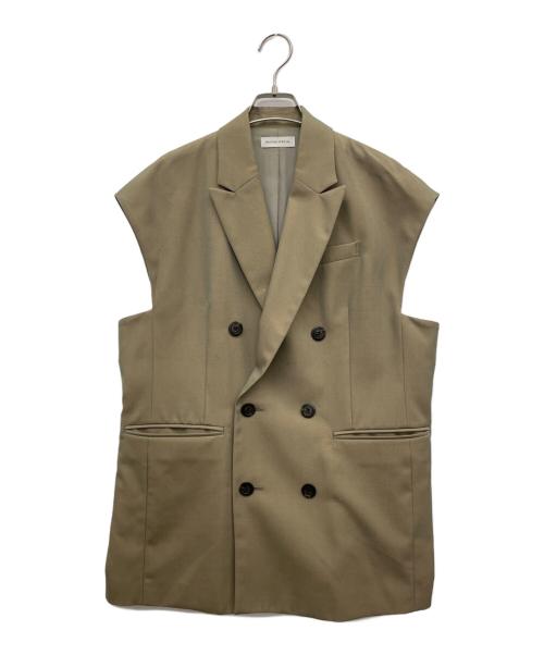 MAISON SPECIAL（メゾンスペシャル）MAISON SPECIAL (メゾンスペシャル) スリーブレスダブルジャケット オリーブ サイズ:Fの古着・服飾アイテム