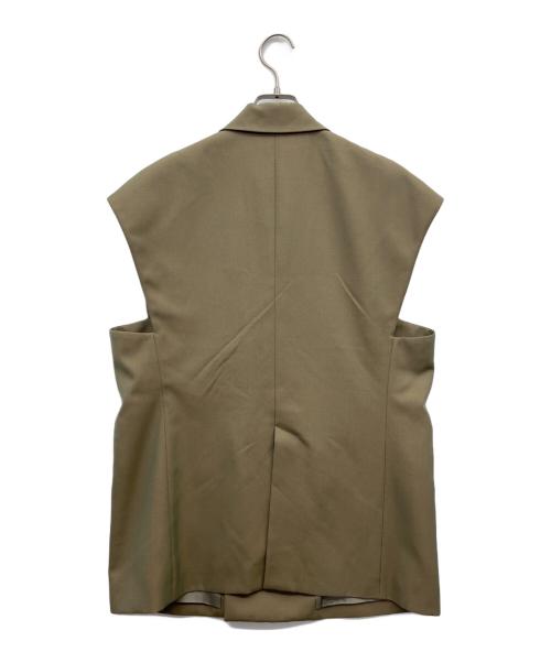MAISON SPECIAL（メゾンスペシャル）MAISON SPECIAL (メゾンスペシャル) スリーブレスダブルジャケット オリーブ サイズ:Fの古着・服飾アイテム