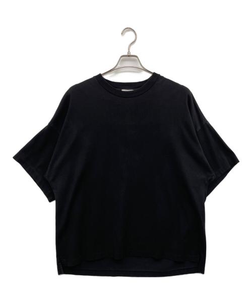 BLAMINK（ブラミンク）BLAMINK (ブラミンク) コットンクルーネックオーバースリーブＴシャツ ブラック サイズ:3の古着・服飾アイテム