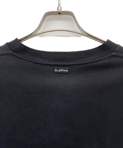 BLAMINK（ブラミンク）BLAMINK (ブラミンク) コットンクルーネックオーバースリーブＴシャツ ブラック サイズ:3の古着・服飾アイテム