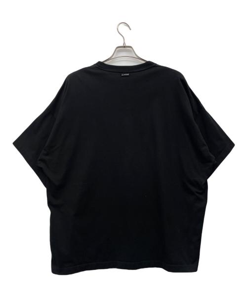BLAMINK（ブラミンク）BLAMINK (ブラミンク) コットンクルーネックオーバースリーブＴシャツ ブラック サイズ:3の古着・服飾アイテム