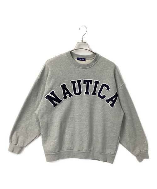 NAUTICA（ノーティカ）NAUTICA (ノーティカ) アーチロゴスウェット グレー サイズ:Ｓの古着・服飾アイテム